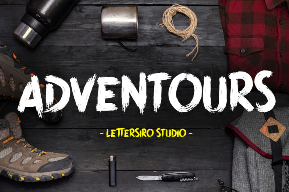 Adventours: A Friendly Chunky Display Font for Crafters