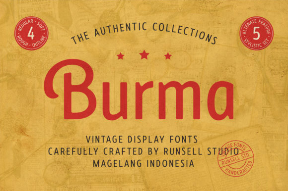 Burma Font: A Display Typeface for Makers and Sellers