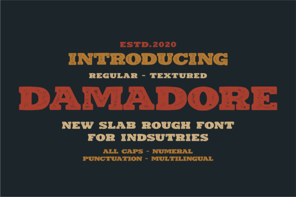 Damadore: A Chunky Display Font for Bold Web Design