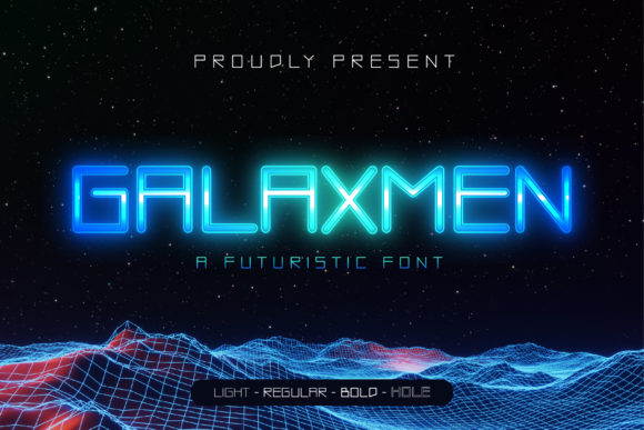 Galaxmen: A Futuristic Display Font for Campaign Creatives