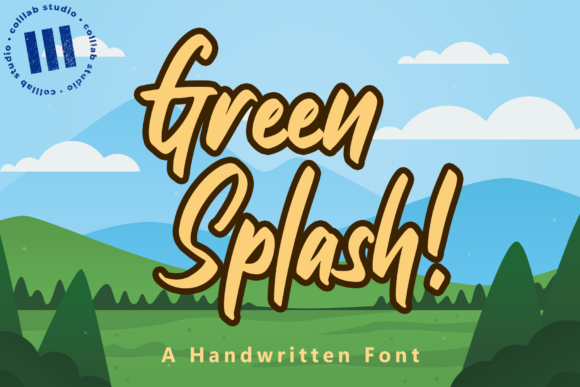Green Splash: A Handwritten Display Font for Charming Brands