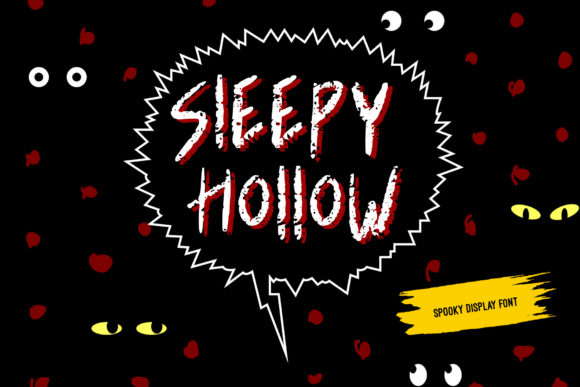 Sleepy Hollow: A Playful Sponge Texture Display Font