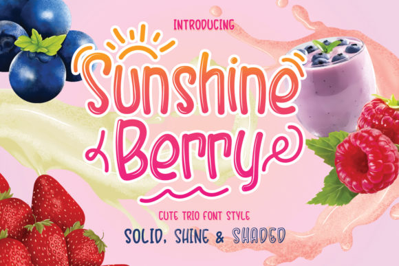 Sunshine Berry: A Cute & Quirky Display Font for Creatives